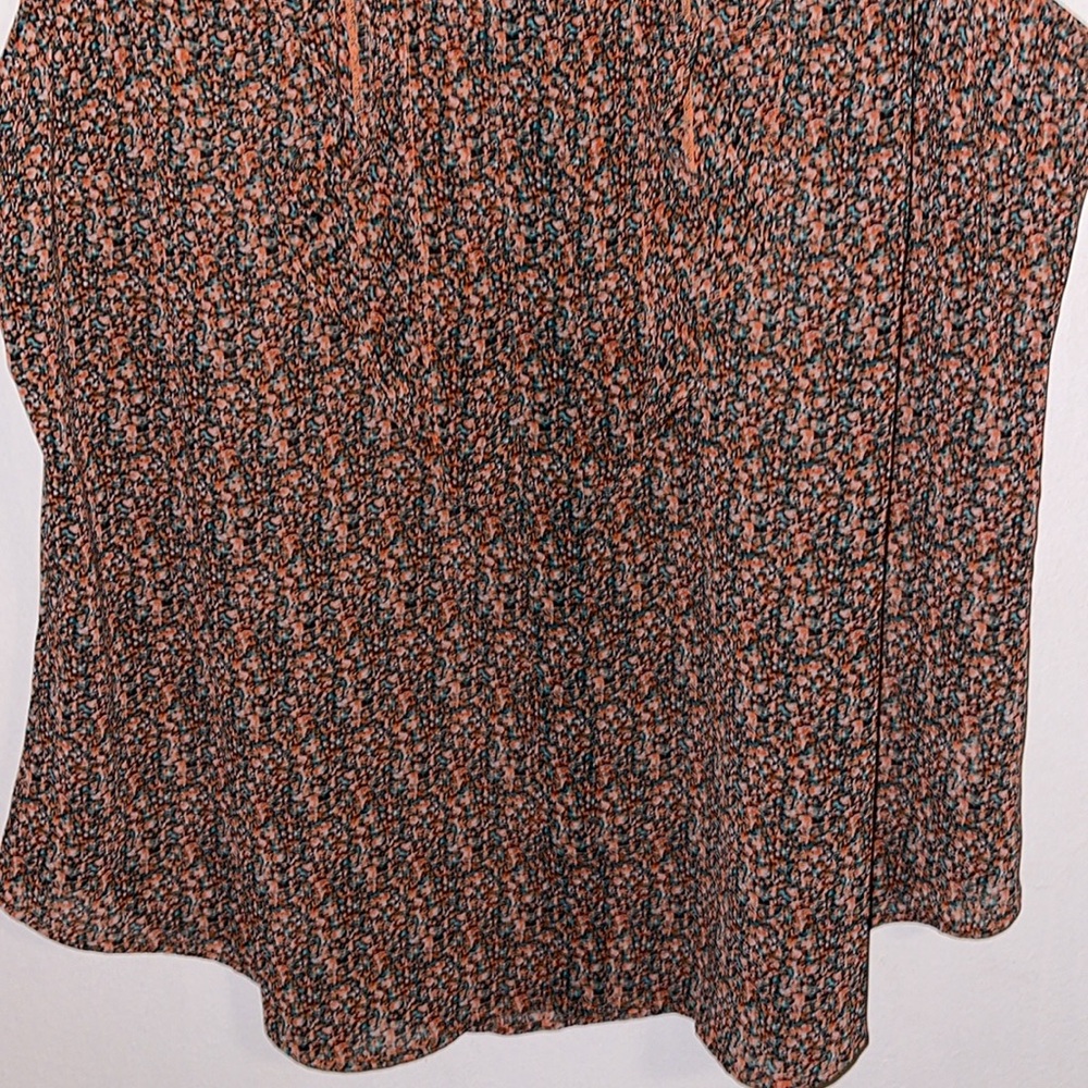 CAbi Sleeveless Multicolor Textured Shell - Black, Brown, Orange - Picture 3 of 7